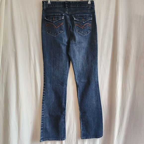 NINE WEST Blue Stretch Long West End Bootcut Woman's Jeans Size 8/ 28 - Picture 3 of 6